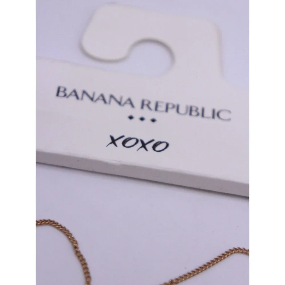 BANANA REPUBLIC Silvertone Goldtone Pendants Adjustable Length Necklace